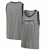 New England Patriots NFL Pro Line by Fanatics Branded Freedom Tri-Blend Tank Top - Heathered Gray